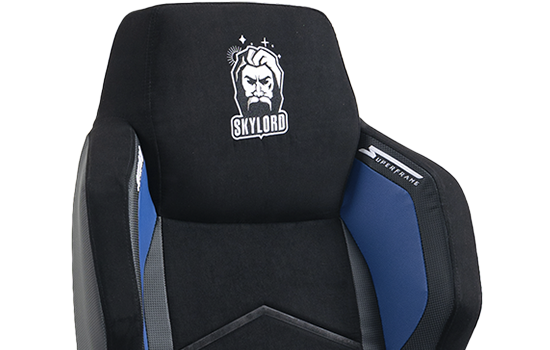 Cadeira Gamer SuperFrame Skylord Pro Edition Reclinável 4D Preto e Azul